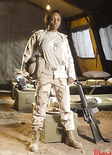  sex pics Ebony military girl Jada Fire doffs, blonde , milf  uniform