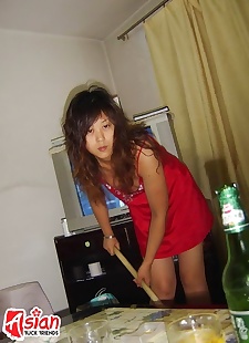 sexe photos Résille et pantie Asiatique amateur ensemble , hairy , masturbation 