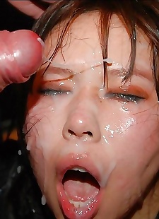 японский секс фото огромный липкий японский Буккаке лица , Naughty Asians 